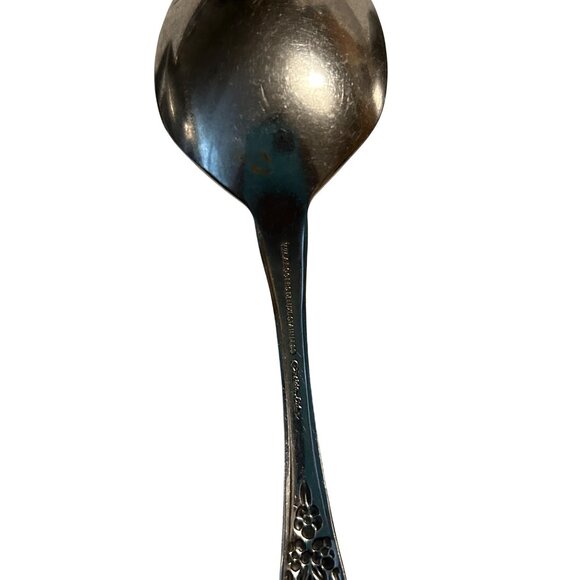 Set Of 4 Oneida Silver Huntington Stainless Steel Tablespoons flatware floral - Picture 4 of 5